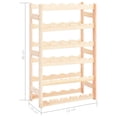 thumbnail image 5 of vidaXL Wine Rack for 30 Bottles Pinewood, 5 of 5