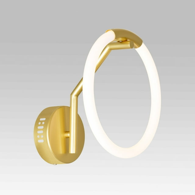 CWI Lighting Hoops Collection 1 Light LED Wall Sconce Satin Gold Finish