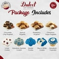 thumbnail image 5 of Dulcet Gift Baskets Hanukkah Gourmet Basket with Dreidel Blue & White Sprinkled Cookies, 5 of 8