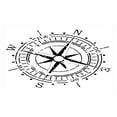 thumbnail image 4 of Compass Ceramic Toothbrush Holder, Monochrome Windrose Simplistic Design Direction Navigation Prehistoric, Decorative Versatile Countertop for Bathroom, 4.5" X 2.7", Charcoal Grey and White, 4 of 4