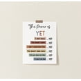 The Power of Yet Growth mindset Print, Boho Classroom Decor, Kids Room