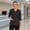Black, variant on Womens 3/4 Sleeve V-Neck Nursing Scrub Top with Pockets Side Slits Casual Medical Uniform Army Green XXL