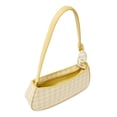 thumbnail image 4 of No Boundaries Women's Top Zip Shoulder Bag, Yellow Check, 4 of 5
