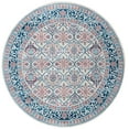 thumbnail image 3 of SAFAVIEH Brentwood Gillian Floral Area Rug, Beige/Navy, 6'7" x 6'7" Round, 3 of 12