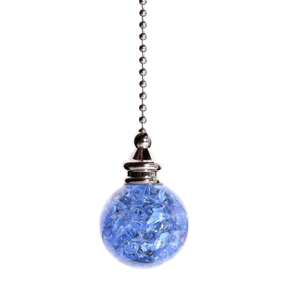 1 Pc Pull Chain Crystal Glass Ice Cracked Ball Pull Chain Crystal Ceiling Fan Pull Chains for Ceiling Fan Light Decoration Extension Chain, 21.06 Inch, I