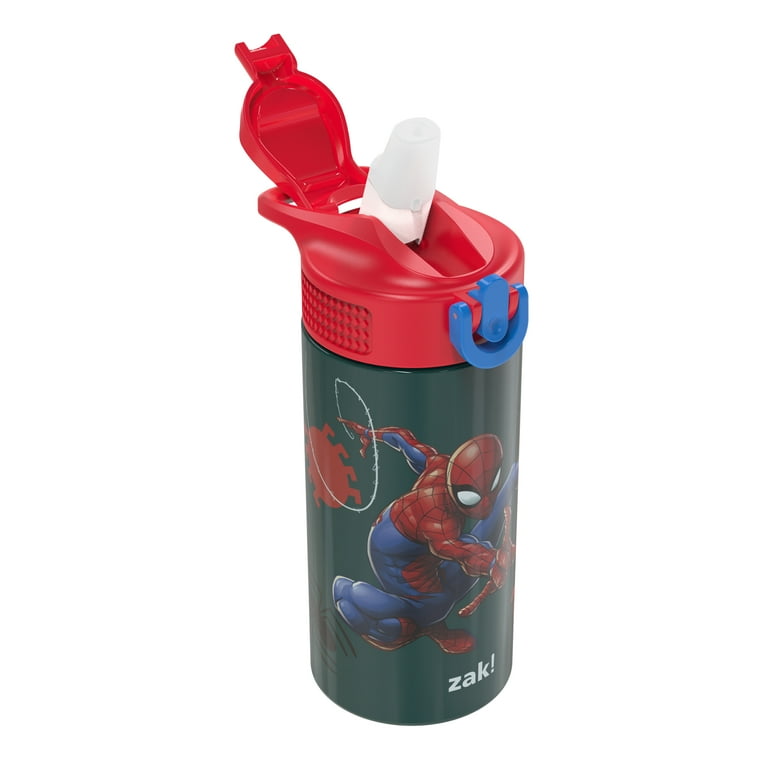 Zak Designs 14oz Stainless Steel Kids' Water Bottle with Antimicrobial Spout 'MARVEL Spidey and His Amazing Friends