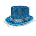 thumbnail image 2 of Glitter Top Hat with Fringe for Party & Celebration â Sparkly Jazz Hat for Halloween, Christmas, Carnival & Stage Performance â One Size Fits Most Adults (9 Colors), 2 of 4