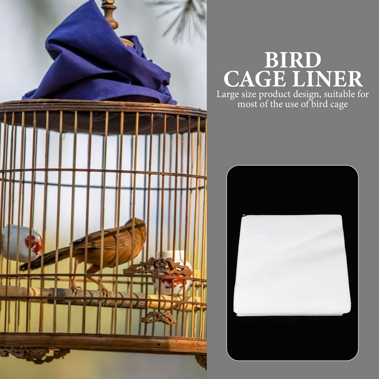 Bird Cage Liner Paper Sheet Super Absorbent Cage Cushion 100pcs Square Bedding Mats for Small Parakeets Cockatiels Parrot. 5cm