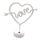 thumbnail image 2 of Luz de con forma de lazo de corazón, adorno romántico decorativo con Base de soporte, letrero de para fiesta, decoración de escritorio para Amarillo, 2 of 8