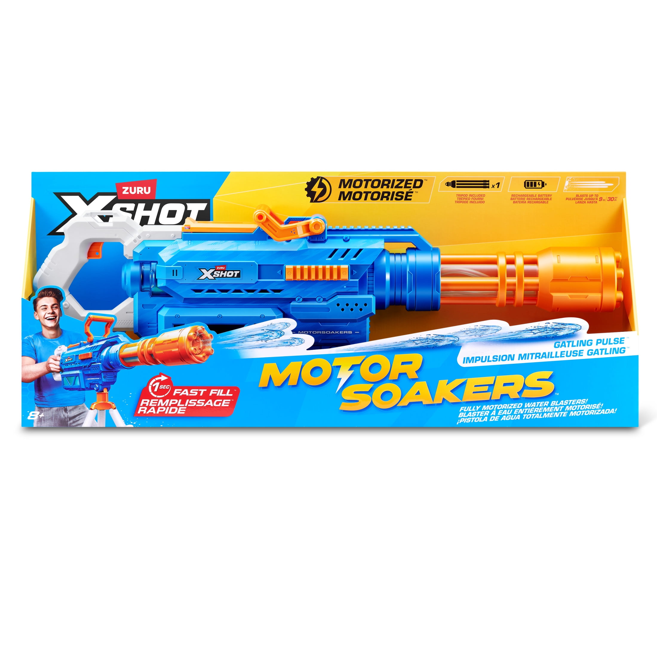 with Blaster Water Gatling Motorized Water XSHOT GATLING SUPER GUN 新品！WATER Tripod Target : トイガン