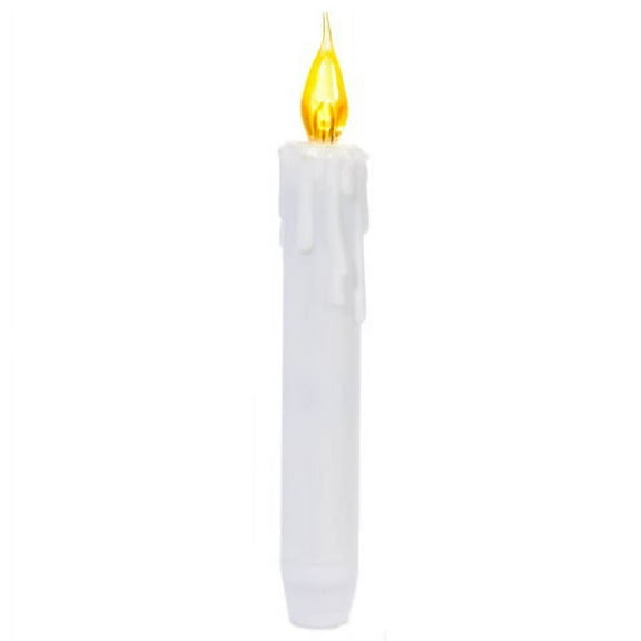 Battery Operated LED Taper Candle - White - 1200 Hour Life - 7 inches