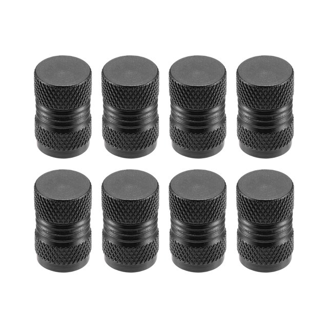 8uds Coche Neumático Válvula Polvo Tapas Rueda Válvula Cubiertas Polvo Prueba Negro