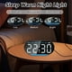 thumbnail image 5 of Despertador Digital Radiocontrolado con Pantalla LED, Luz , Función de Repetición y Reloj de Mesa Azul., 5 of 5
