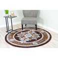 thumbnail image 3 of Glamour Thick Plush Oriental Area Rug Traditional Carpet Floral Medallion Design-206 (2'6"x7'9" Runner,Espresso), 3 of 11