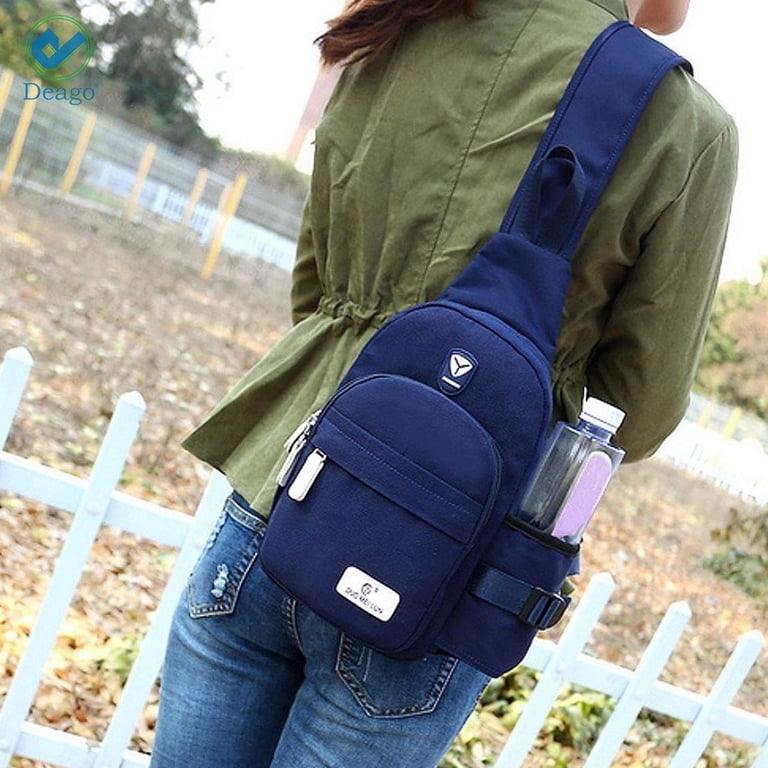 Large Canvas Sling Backpack Crossbody Daypack Water Resistant Adjustable Straps Amazon.com | Canvas Sling Bag Backpack, Crossbody Shoulder  main image 2