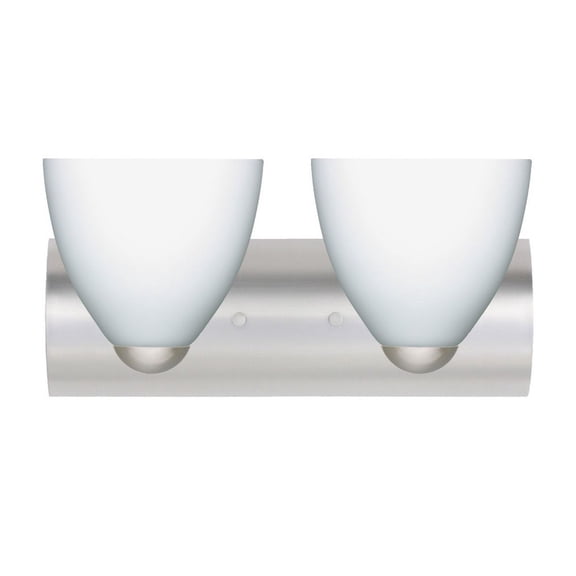 Sasha 2 - Light Satin Nickel/Silver Incandescent Brass And Steel Wall Sconce