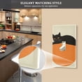 thumbnail image 5 of Yayeee Blank Wall Plate Cover 1-Gang 4.5"x2.7" Home Unused Decorative Outlet, Black Cat Orange Ball, 5 of 7