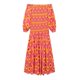 thumbnail image 3 of Vestido playero bohemio vintage de manga abullonada de TEELYNN para mujer, vestido sexy de rayón con hombros descubiertos y cuello oblicuo, vestidos casuales largos de verano, 3 of 5