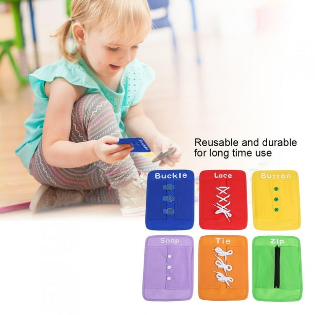 Juguete de botón, 6 piezas/juego de papel de aprendizaje para niños, tablero de juguete inteligente, juguete de rendimiento sólido