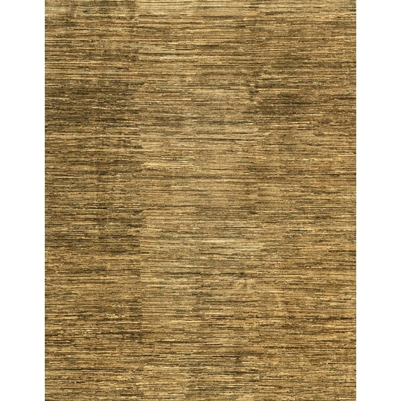 Ahgly Company Machine Washable Indoor Rectangle Abstract Yellow Area Rugs, 2' x 3'