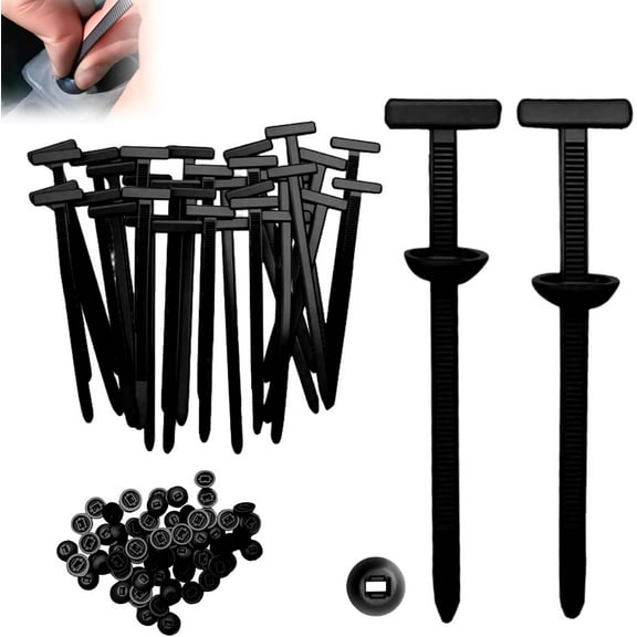 Nylon Universal Cable Tie Buckle, Heavy Duty Self-Locking Nylon Zip Ties Holder, Multipurpose Plastic Cable Ties, UV Resistant Black Zip Tie Wraps for Home, Office, Garden, Car Daily Repair