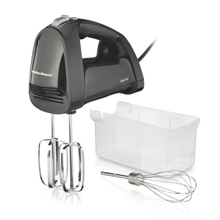Hamilton Beach 6-Speed Electric Hand Mixer with QuickBurst, Bowl Rest, Storage Case & 3 Attachments, 250W, Black