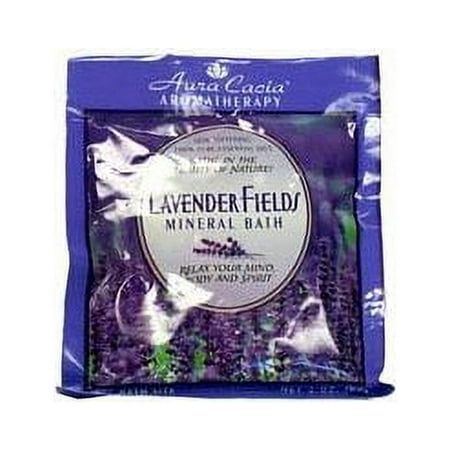Aura Cacia Aromatherapy Mineral Bath Lavender Harvest - 2.5 oz - Case of 6