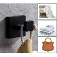 thumbnail image 4 of Gancho para abrigos cuadrado, gancho para abrigos de acero inoxidable 304, gancho para abrigos de baño para cocina, gancho para abrigos cuadrado y hermoso gancho para abrigos (negro), 4 of 4