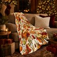 thumbnail image 3 of Cream And Orange Harvest Pattern, Classic Harvest Still Life Style for Harvest Decor Enthusiasts, Thanksgiving Gift with Cozy Flannel Blanket, Home Decor for Dining Room And Kitchen And Living, 3 of 9