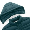 thumbnail image 5 of Ceisia Men's Winter Warm Stand Collar Zipper Cardigan with Pockets Windproof Water Gift Repellent Lightweight Puffer Jacket, 5 of 7