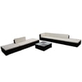 thumbnail image 2 of vidaXL 8 Piece Patio Lounge Set with Cushions Poly Rattan Brown, 2 of 8