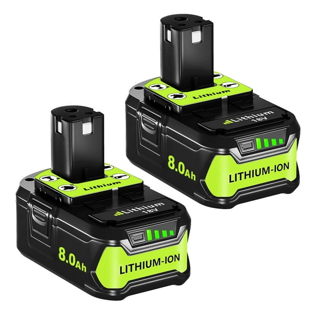 Batería ANTOLOCKER 18 V 8.0 Ah de iones de litio con indicador LED, paquete de 2