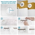 thumbnail image 4 of No Hook Shower Curtain, Japanese Style Shower Curtains for Bathroom with See Through Top Window, Vintage Art Cranes Ocean Wave Yellow Waterproof & Washable Bath Curtain Small Stall 36"x78", 4 of 9