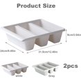 thumbnail image 2 of Fentes à Chaussures, Organisateur de Chaussures 2 Pcs Boîte de Rangement Verticale en Plastique à Trois Compartiments, 2 of 5