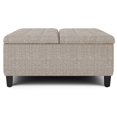 thumbnail image 4 of WyndenHall  Elliot Transitional Table Ottoman Platinum 36"w x 36"d x 16.5 "h Faux Leather, Foam Square Faux Leather, 4 of 5