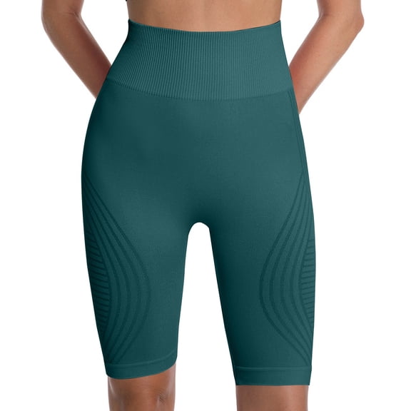 BODOAO Women's 3D Anti Cellulite Slim Move Leggings, Push Up Sculpting High Waisted Yoga Fitness Pants, Booty Lifting Workout Trousers for Gym Training and Shaping Support Blackish Green L