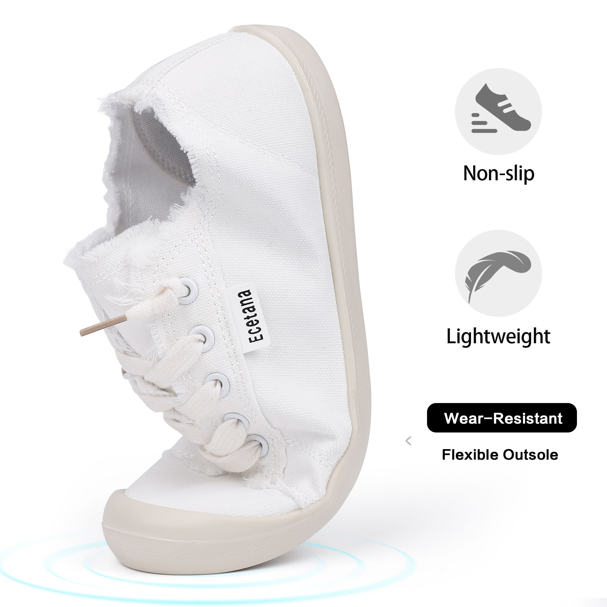 Ecetana Women's Casual Canvas Walking Sneakers photo 5