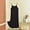 Black, variant on Women's Solid Color Crew Neck Spaghetti Strap Mini Nightgown, Loose Sleeveless Casual Home Sleep Slip Dress Watermelon Red XL(XL)