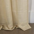thumbnail image 4 of Set of 2 Piece Linen Textured Semi-Sheer Rod Pocket Window Curtain Panels (63" Long, Gold), 4 of 4