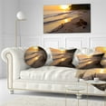 thumbnail image 3 of Designart Palm Trees on Background at Sunset - Seascape Throw Pillow - 12x20, 3 of 5