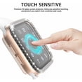 thumbnail image 2 of Recoppa 3 Pack Bling Rhinestone Case Protector w/ Tempered Glass Compatible with Apple Watch Case Protector 38m 40mm 41mm 42mm 44mm Series 6 7 8 9 3 4 5 SE 1 2 Full Cover Bumper for iWatch Women Girls, 2 of 8