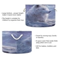 thumbnail image 3 of Round Toy Storage Basket Foldable Storage Basket for Home Decor Laundry Basket20" x 14" Handsome White Wolf, 3 of 6
