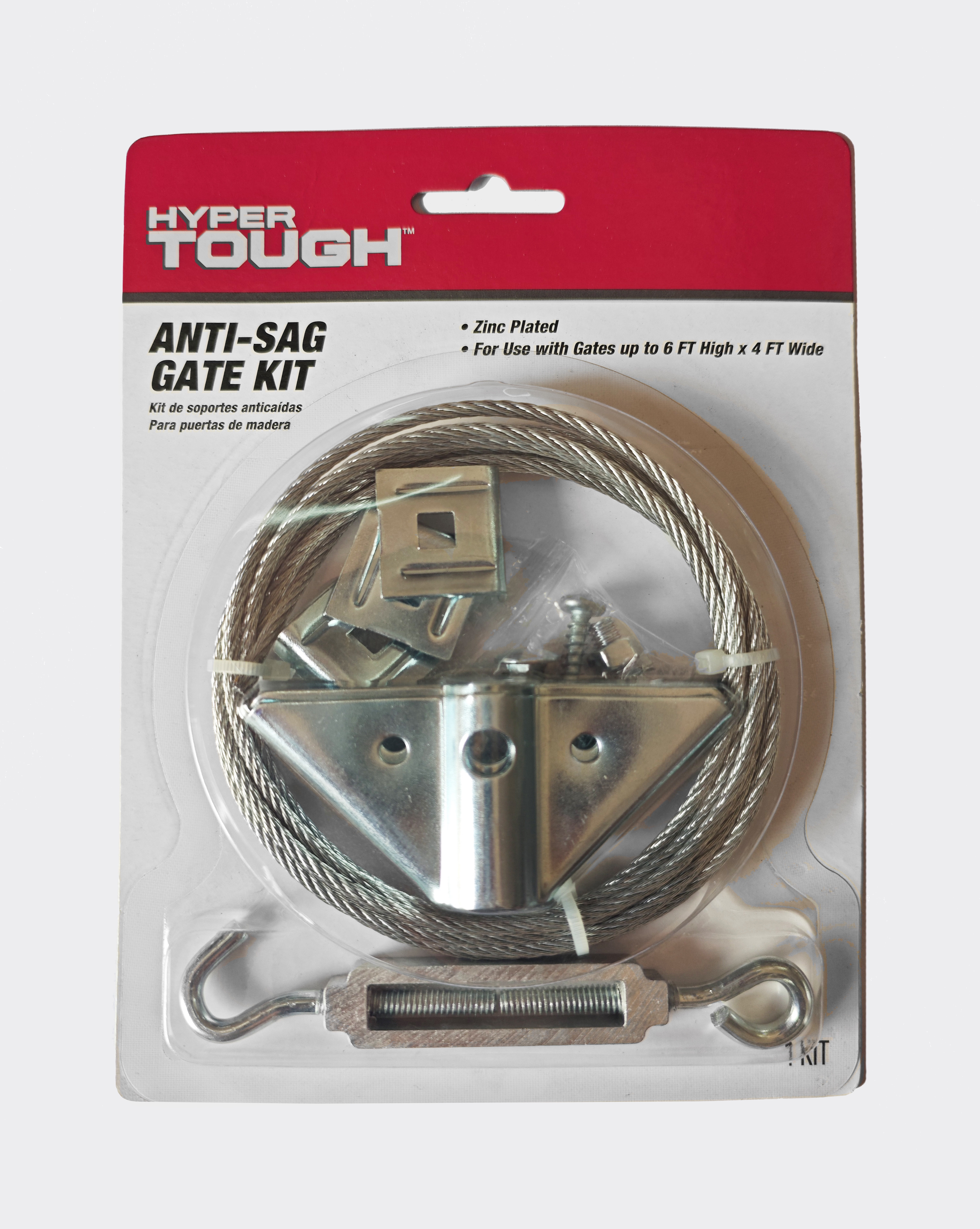 (2 pack) Hyper Tough Gate Hardware Essentials Anti-Sag Gate Latch Kit , Zinc Plated
