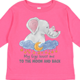 thumbnail image 4 of Inktastic My Gigi Loves Me to the Moon and Back Elephant Family Boys or Girls Long Sleeve Toddler T-Shirt, 4 of 5