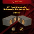 thumbnail image 2 of QPower QBASS Dual 10 Inch Car Audio Subwoofer Enclosure, Charcoal (2 Pack), 2 of 7