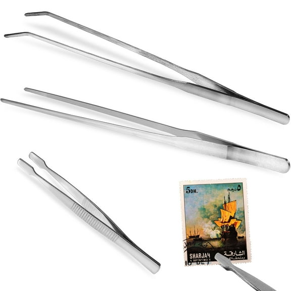 NICEXMAS 3Pcs Stainless Steel Precision Tweezers for Home Gardening Bonsai Moss Organizing and Shoots Picking