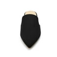 thumbnail image 6 of BLISSFUL STEP Women's Casual Pointy Toe Flat Slides Mules Shoes Black 6, 6 of 8