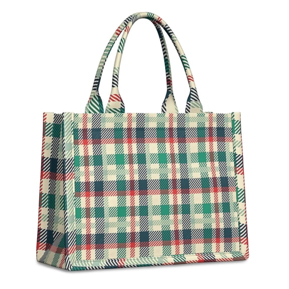 Large Capacity Tote Bag,Multi Color Checkerboard Checkered Pattern Handbag Fashion Luxury Tote Bag,15.7"x13"x 5.1" Inches,Laptop Compatible