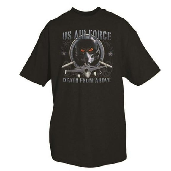 Fox Outdoor  Air Force One-Sided Imprinted T-Shirt - Black - 3XL