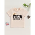 thumbnail image 4 of Aojekbee Toddler Boys Birthday Shirts Fashion Short Sleeve Round Neck Excavator Letter Print Tops Kid T-Shirts, 4 of 10